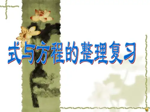 《式和方程》ppt课件