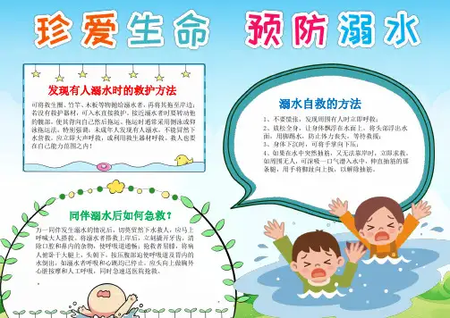 防溺水手抄报8篇(附线稿,文字可编辑)