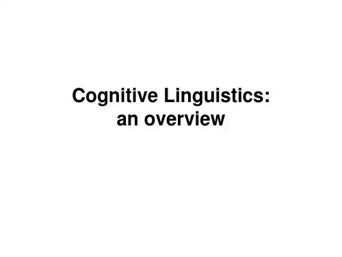 1.Cognitive Linguistics