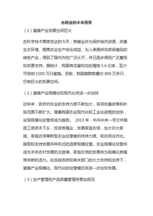 养蜂业的未来愿景