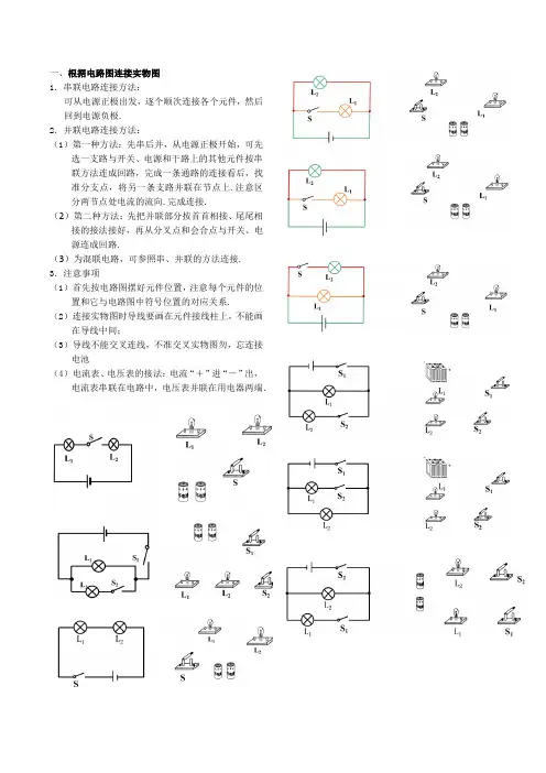 根据电路图画实物图