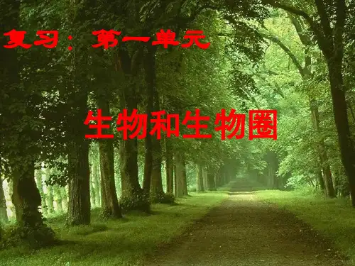 初中生物七年级《生物和生物圈复习》公开课优秀课件