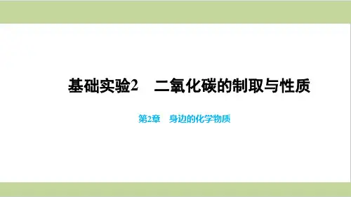 沪教版九年级上册初中化学二氧化碳的制取与性质 专题训练课件