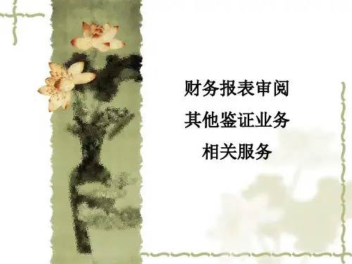审阅、其他鉴证、服务