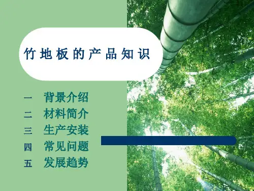 竹地板知识介绍