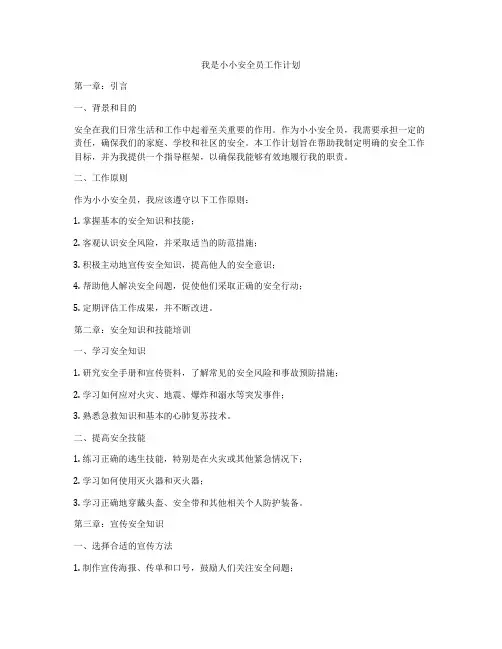 我是小小安全员工作计划