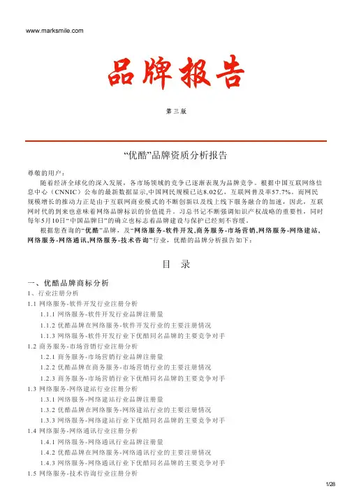 优酷的品牌资质分析报告