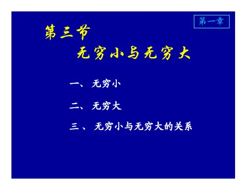 1_4无穷小无穷大 极限运算法则
