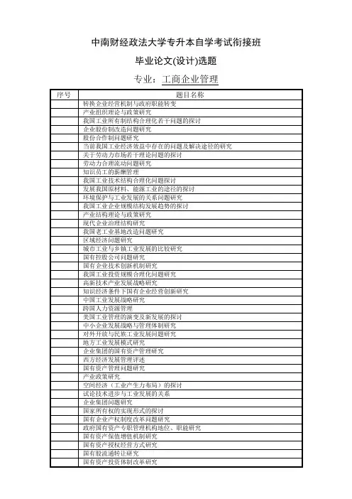 工管专业论文选题[1]