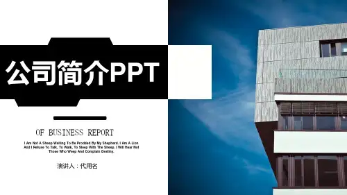 蓝色简约公司简介工作汇报ppt模板