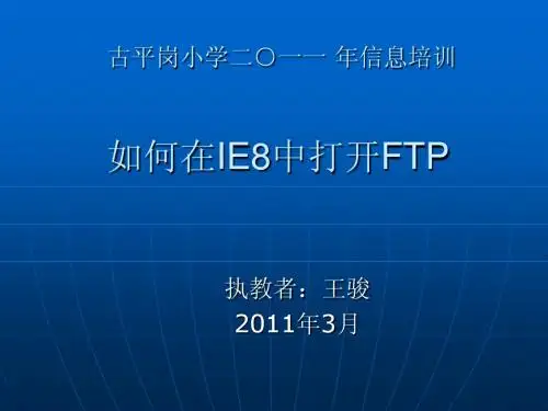 如何在IE8中打开FTP