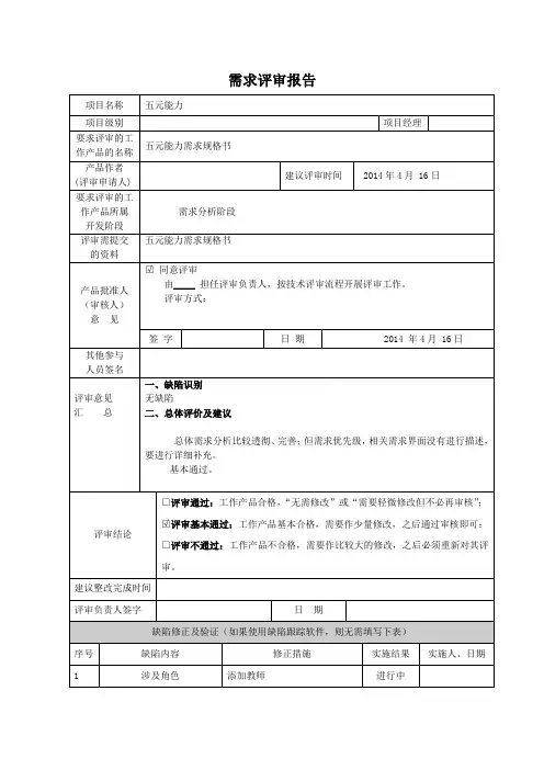 需求规格说明书评审报告_2