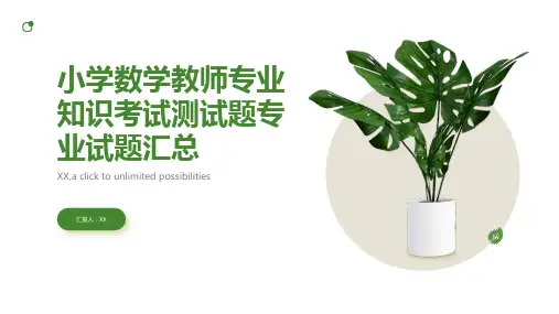 小学数学教师专业知识考试测试题专业试题汇总