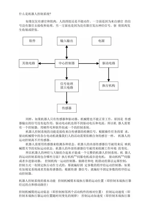 机器人控制系统相关知识详解