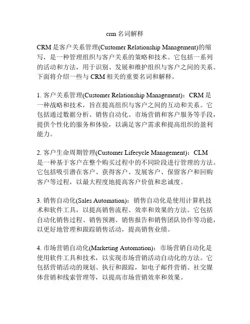 crm名词解释