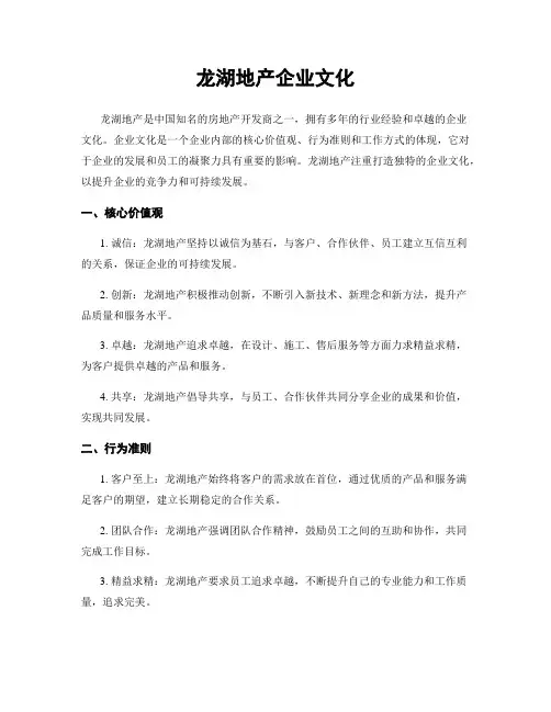 龙湖地产企业文化