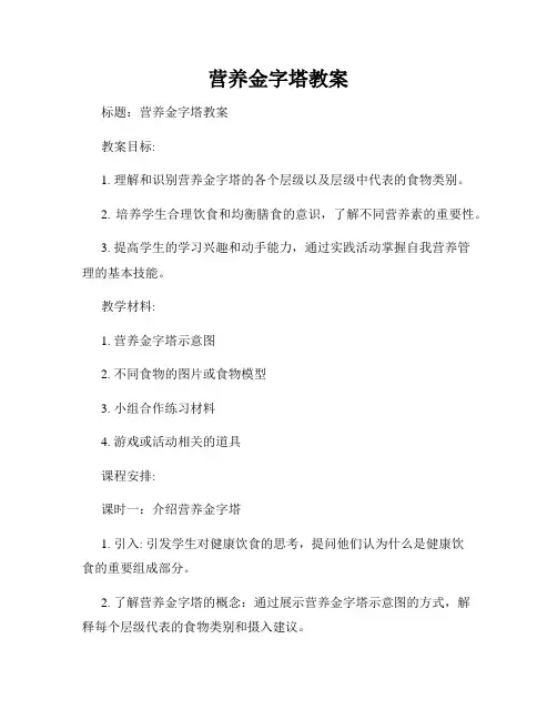 营养金字塔教案