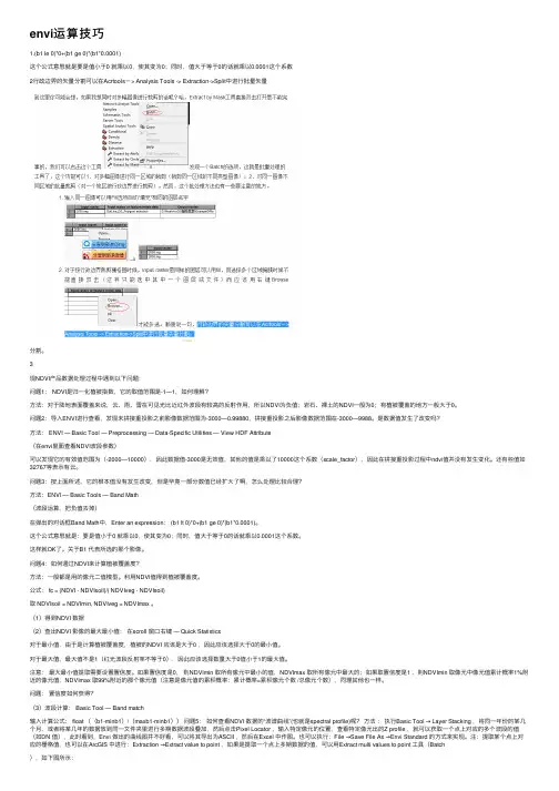 envi运算技巧
