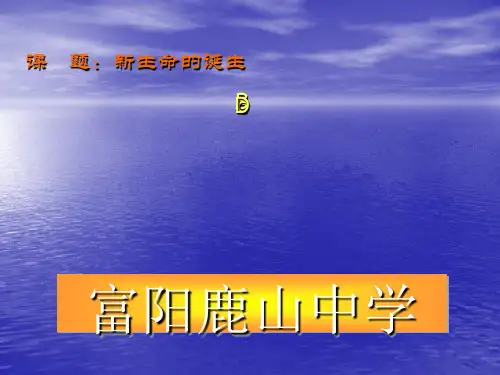 《新生命的诞生》教学课件1 浙教版