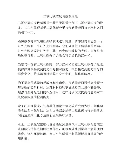 二氧化碳浓度传感器原理