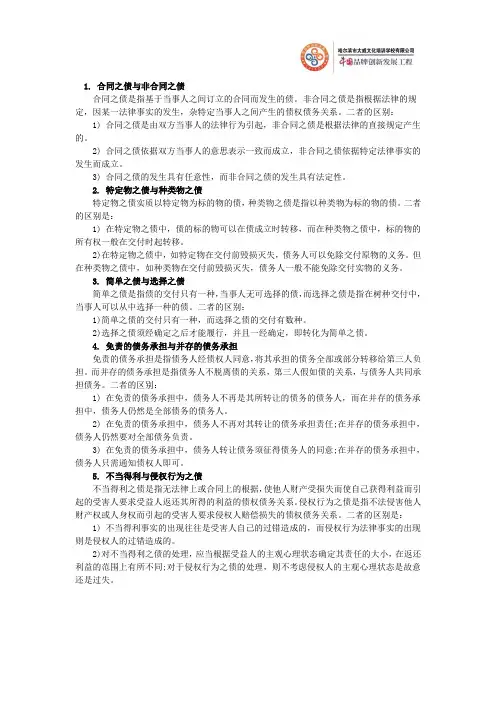 政法干警《民法学》第十三章债权概述
