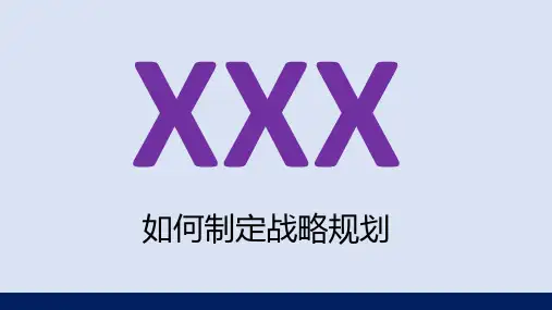 如何做企业战略规划PPT