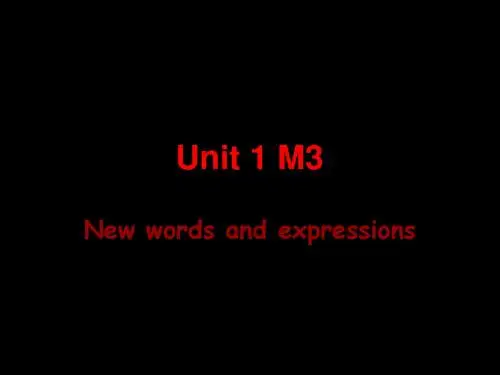 高中英语m3教学资料-unit 1 m3 words 23页PPT文档