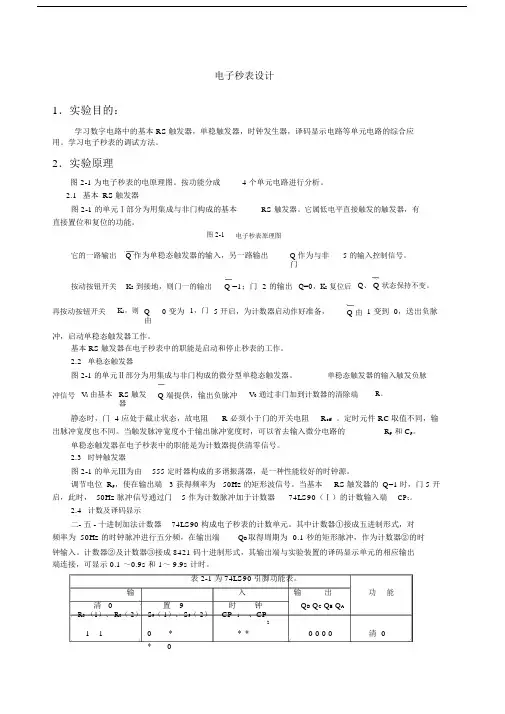 Multisim电子秒实用表.docx