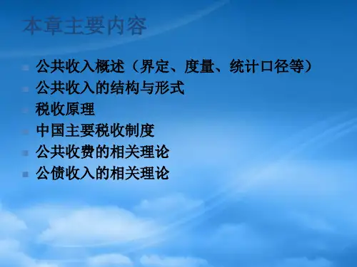 公共收入的理论与实践