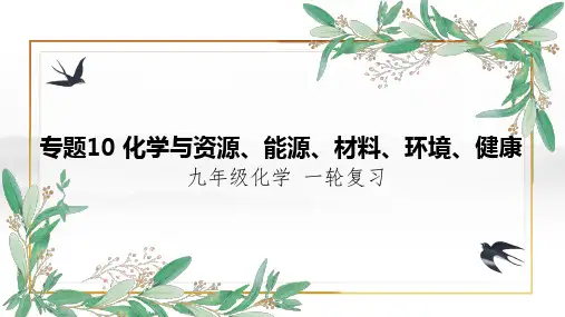 专题10 化学与资源、能源、材料、环境、健康-2023年中考化学一轮专题复习课件(全国通用)