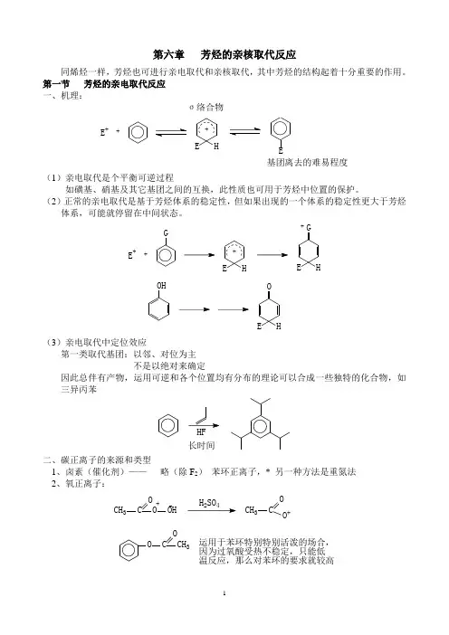 高等有机第六章---芳烃的亲核取代反应