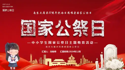 勿忘国耻铭记历史主题班会ppt