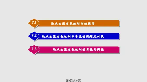职业生涯发展规划的实施PPT课件
