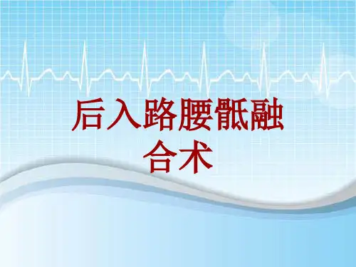 外科手术教学资料：后入路腰骶融合术讲解模板