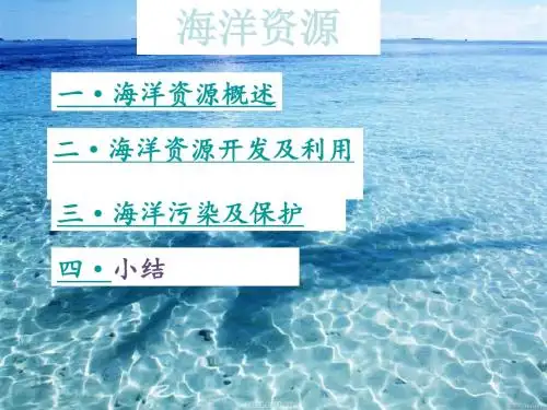 粤教版地理八年级上第三章中国的自然资源第四节 海洋资源第一课时(共26张PPT)