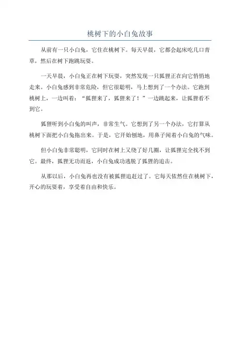 桃树下的小白兔故事