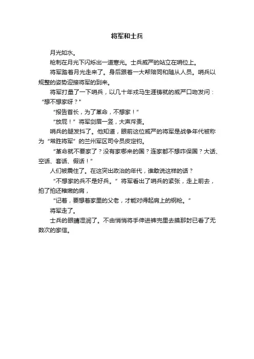 将军和士兵