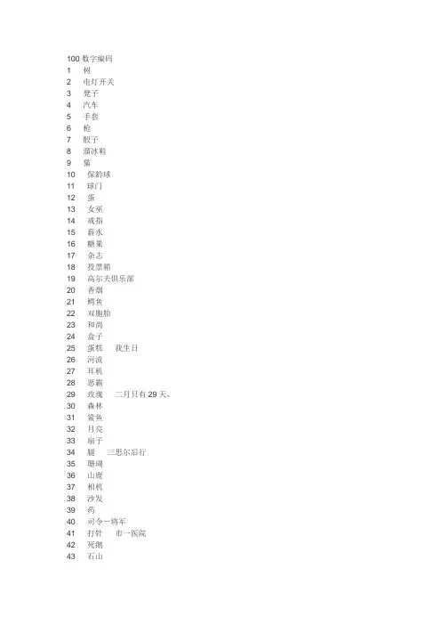 100数字编码