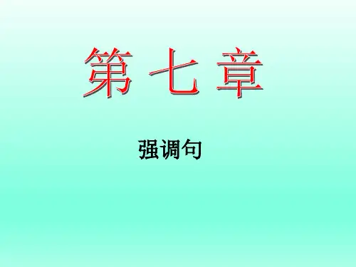 句法  第七章  强调句