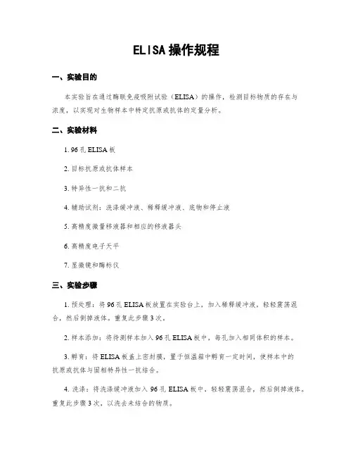 ELISA操作规程