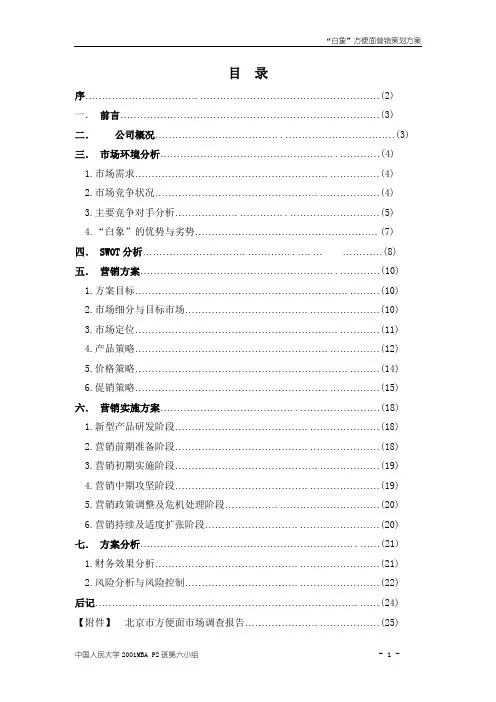 白象策划案