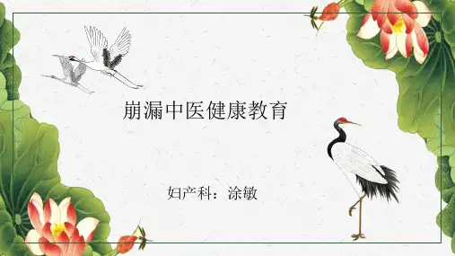 崩漏中医健康教育