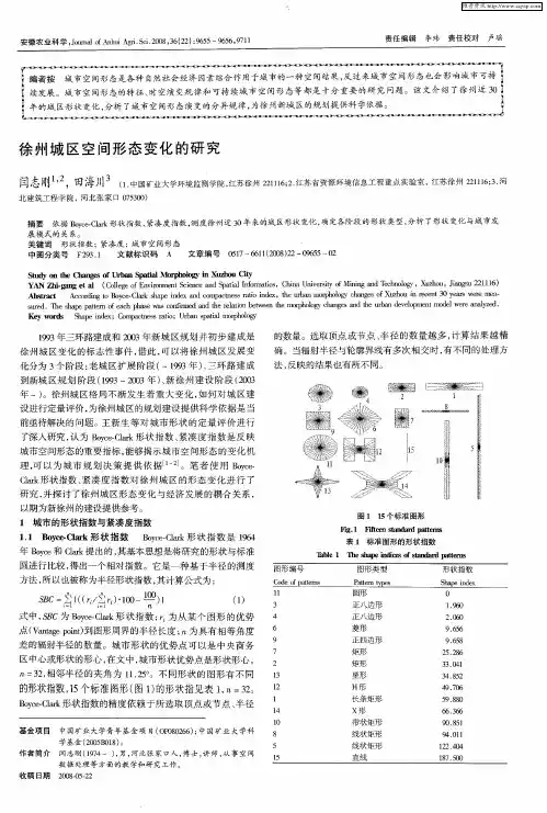 徐州城区空间形态变化的研究