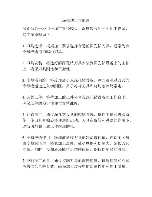 深孔钻工作原理