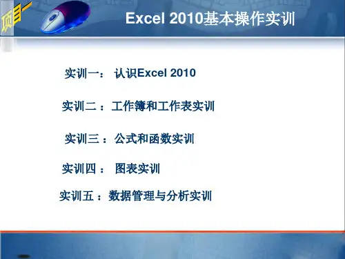 Excel-2010基本操作实训