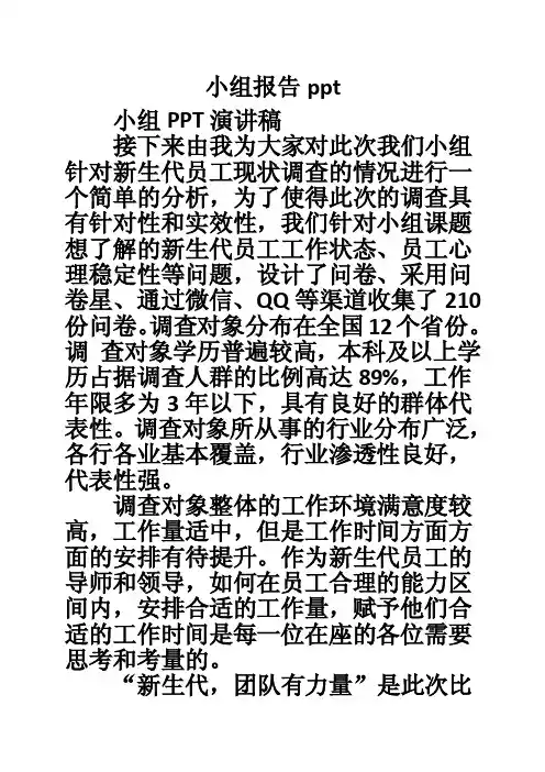 小组报告ppt
