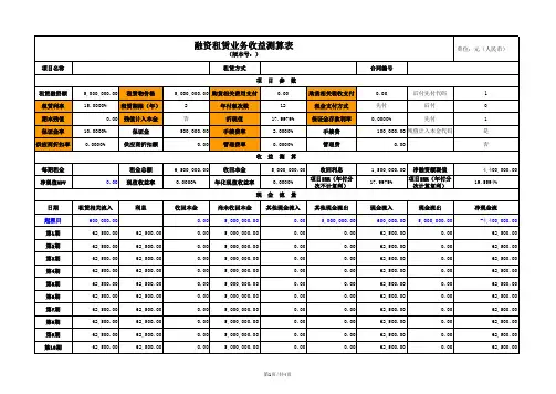 融资租赁测算表-2016-2