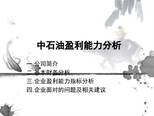 中石油盈利能力分析