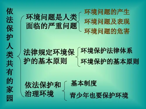 初一政治上学期依法保护人类共有的家园