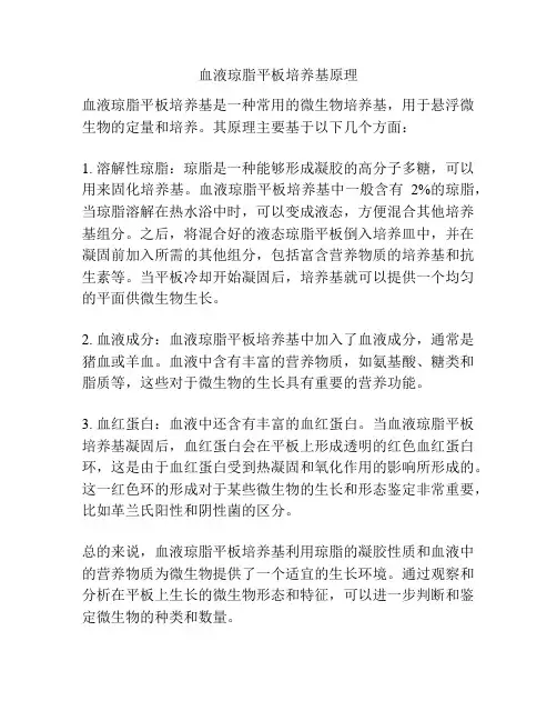 血液琼脂平板培养基原理